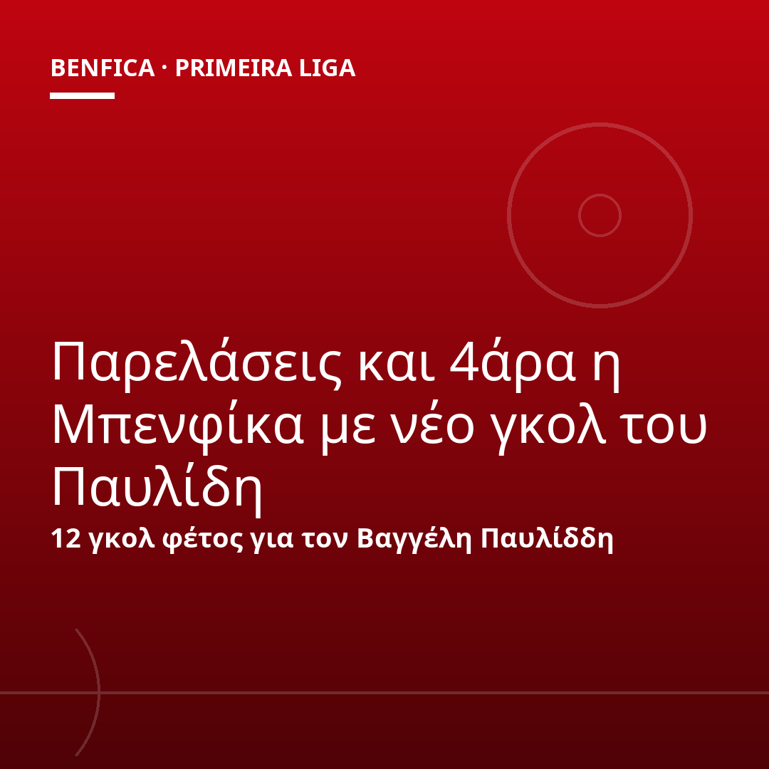 Παρελάσεις και 4άρα η Μπενφίκα με νέο γκολ του Παυλίδη