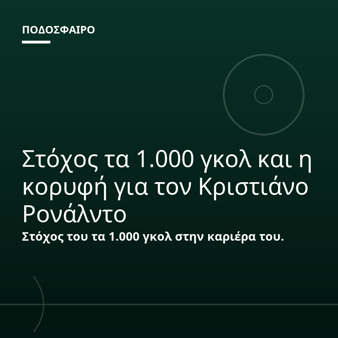 Στόχος τα 1.000 γκολ και η κορυφή για τον Κριστιάνο Ρονάλντο