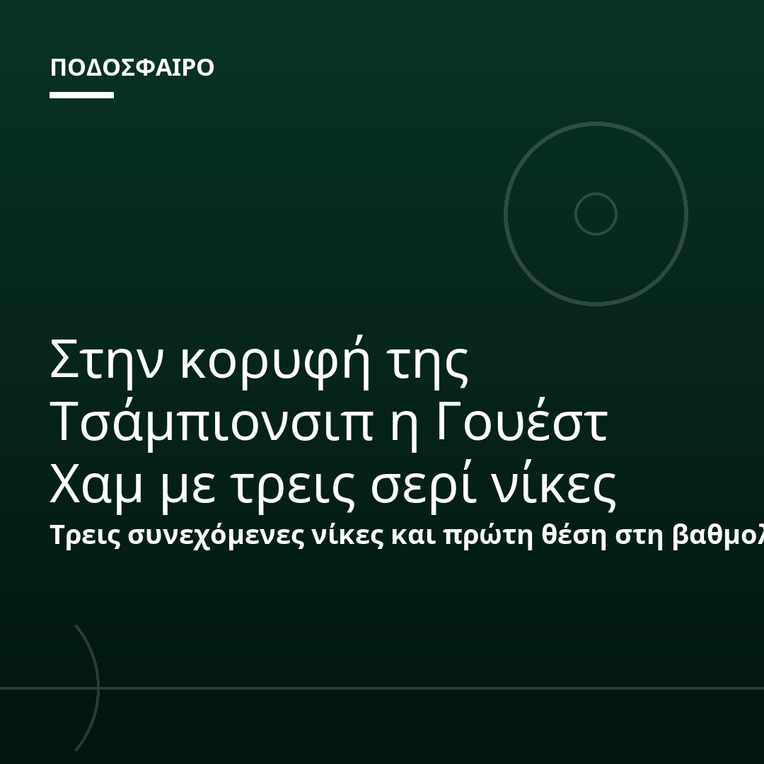 Στην κορυφή της Τσάμπιονσιπ η Γουέστ Χαμ με τρεις σερί νίκες