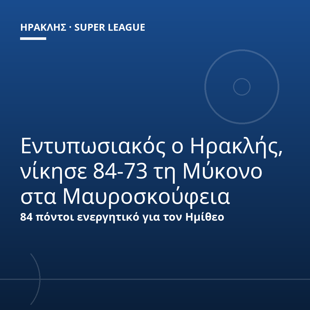 Εντυπωσιακός ο Ηρακλής, νίκησε 84-73 τη Μύκονο στα Μαυροσκούφεια